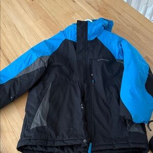 Columbia Kids Black and Blue Puffer Jacket
